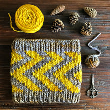 Load image into Gallery viewer, Big Zig Cowl Knitting Pattern