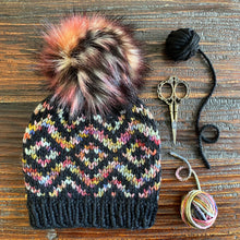 Load image into Gallery viewer, Diamond Zig Beanie Knitting Pattern
