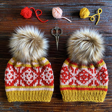 Load image into Gallery viewer, Diamond Mosaic Beanie Knitting Pattern