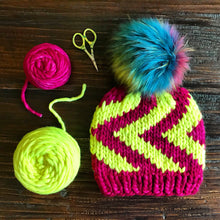 Load image into Gallery viewer, Big Zig Beanie Knitting Pattern