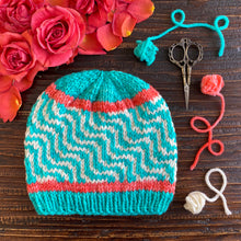 Load image into Gallery viewer, Ripple-icious Beanie Knitting Pattern