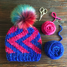 Load image into Gallery viewer, Big Zig Beanie Knitting Pattern