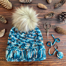 Load image into Gallery viewer, Triple Drop Beanie Knitting Pattern