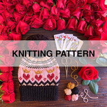 Load image into Gallery viewer, Queen of Hearts Knitting Pattern