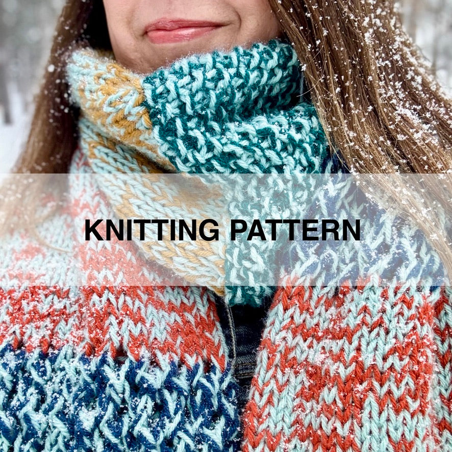 Mix and Marl Scarf Knitting Pattern
