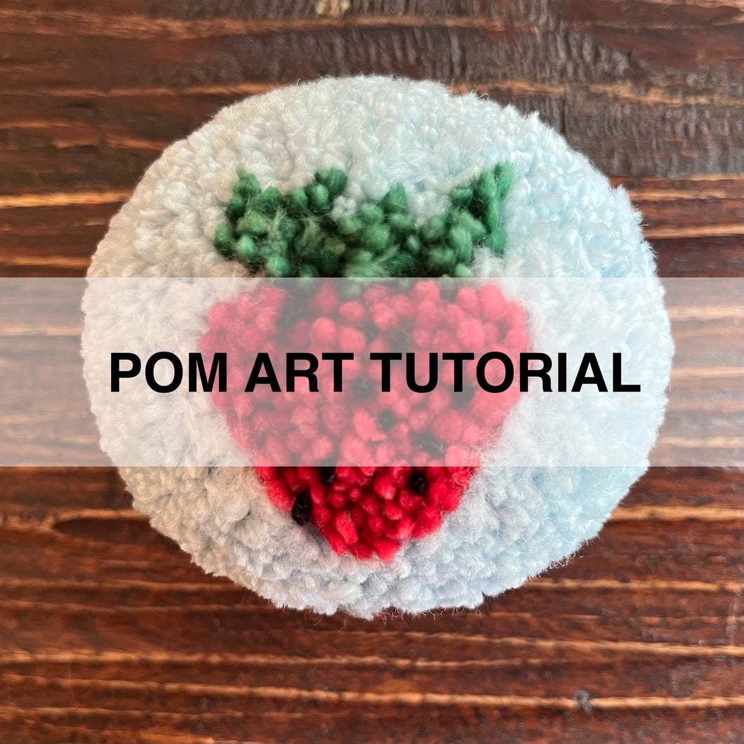 Strawberry Pom Art Tutorial