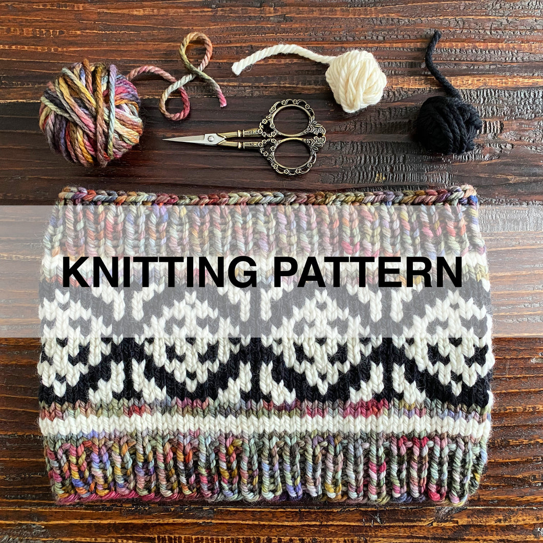 Diamond Mosaic Cowl Knitting Pattern