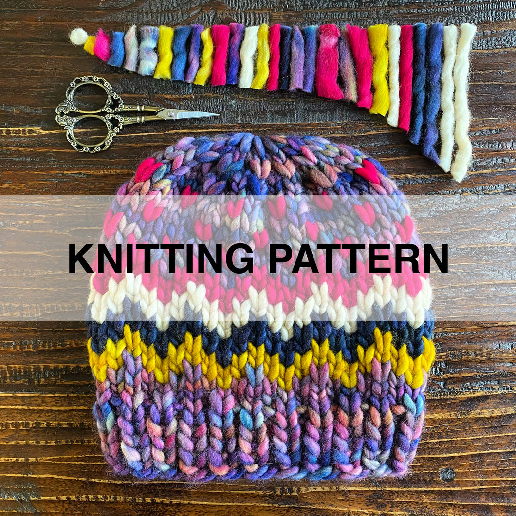 Scraptacular Beanie Knitting Pattern