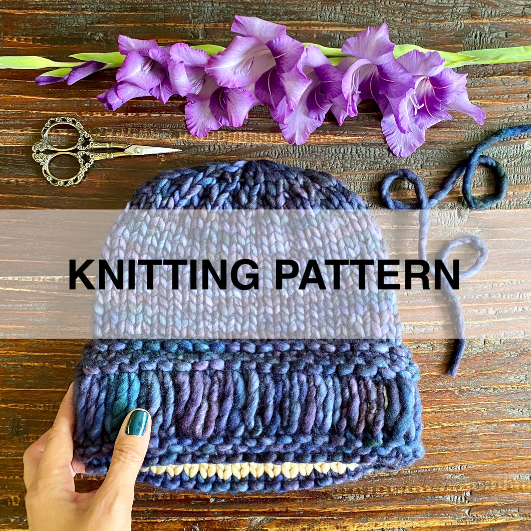 Triple Drop Beanie Knitting Pattern