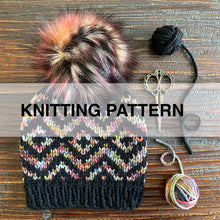 Load image into Gallery viewer, Diamond Zig Beanie Knitting Pattern
